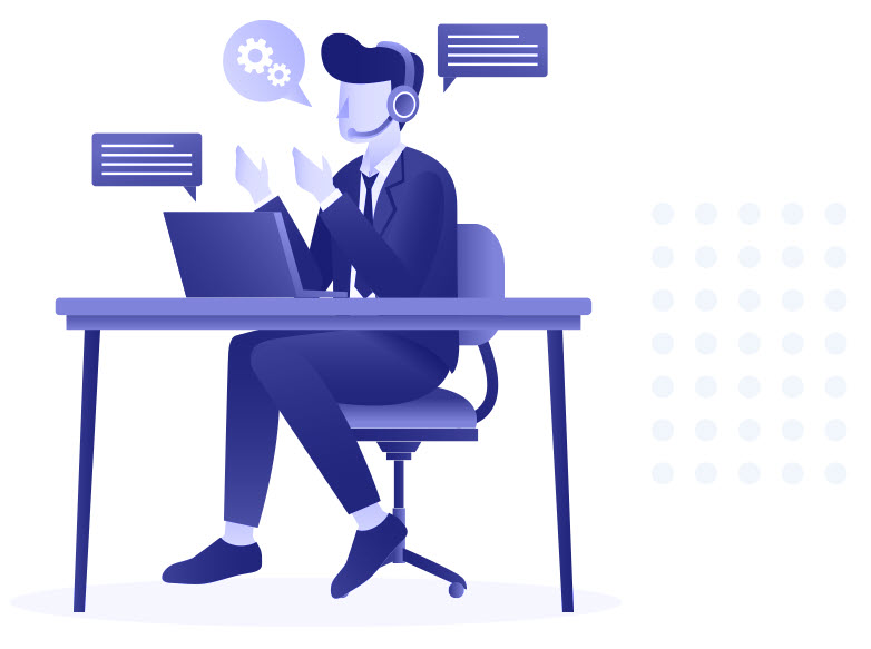 Support agent illustration
